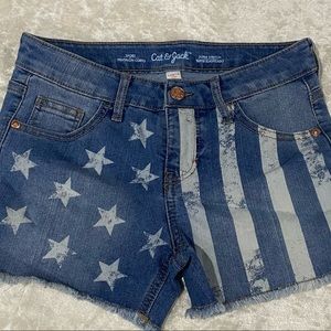 Girls Cat and Jack Blue Jean Shorts